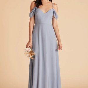 Birdy Grey Devin Convertible Chiffon Dress Dusty Blue XS